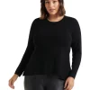 Buy 🛒 Forever New Curve Amelia Hanky Hem Knit Top Black 😉