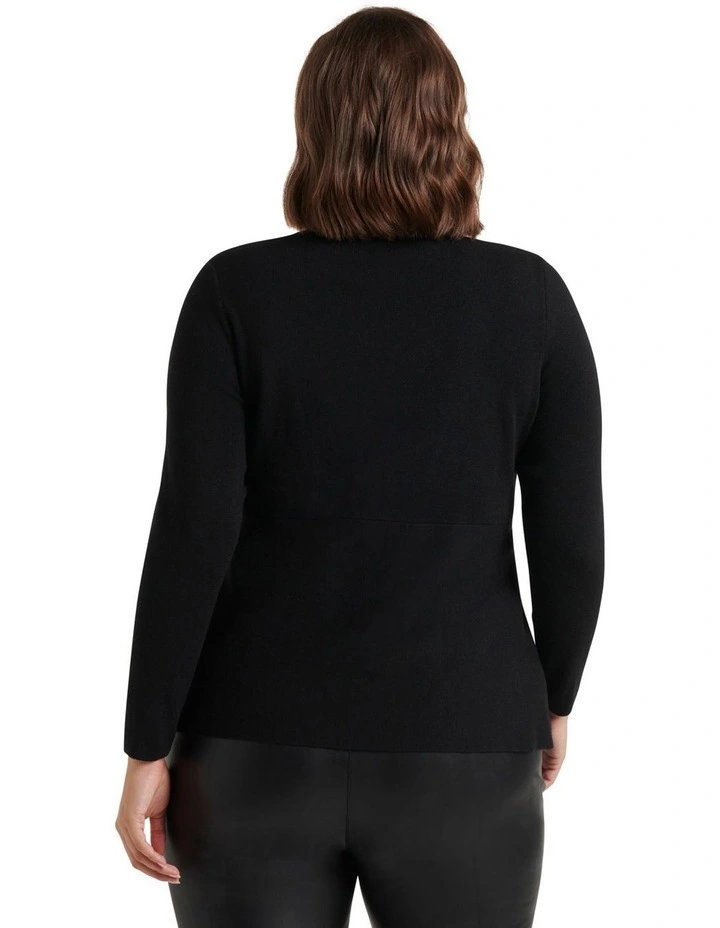 Buy π Forever New Curve Amelia Hanky Hem Knit Top Black π 2 Buy π Forever New Curve Amelia Hanky Hem Knit Top Black π - Image 2