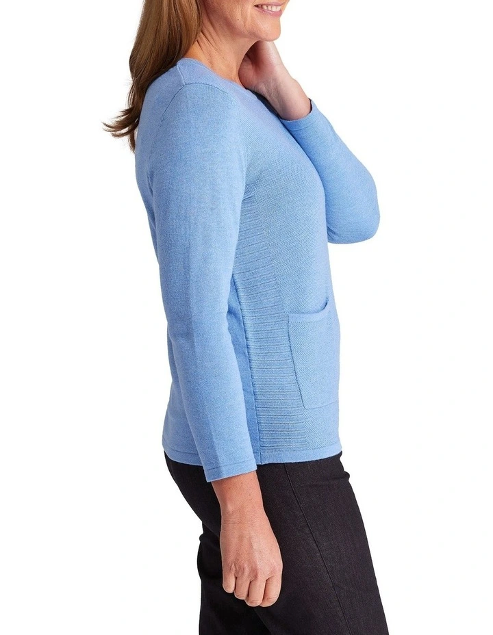 Cheapest π Black Pepper Tami Knit Jumper Sail Blue π 3 Cheapest π Black Pepper Tami Knit Jumper Sail Blue π - Image 3