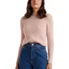 Promo 🧨 Forever New Lola Pointelle Knit Jumper Soft Pink ✨