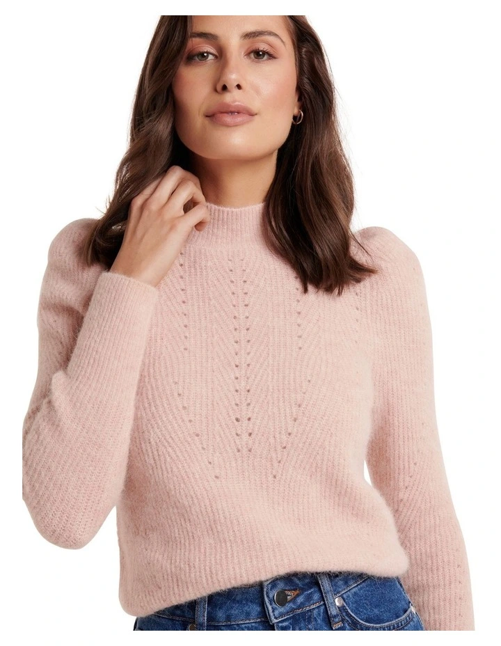 Promo 𧨠Forever New Lola Pointelle Knit Jumper Soft Pink ⨠4 Promo 𧨠Forever New Lola Pointelle Knit Jumper Soft Pink ⨠- Image 4