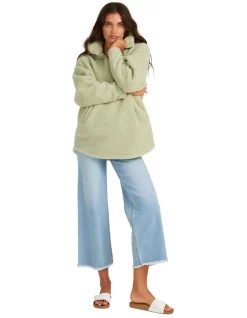 Best Sale ⭐ Billabong Keep Up Half Zip Jumper Green 🔥 -Jumpsuits Store unnamed file 1483