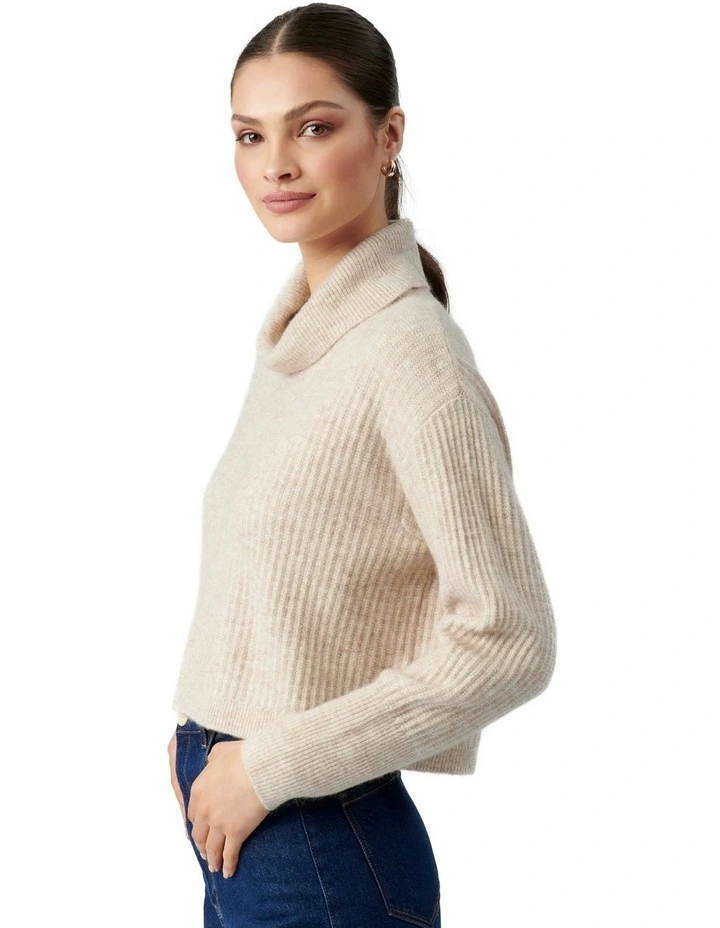 Best Sale β Forever New Petite Willow Petite Roll Neck Knit Jumper Oatmeal Marl π₯ 3 Best Sale β Forever New Petite Willow Petite Roll Neck Knit Jumper Oatmeal Marl π₯ - Image 3