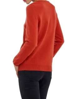 Outlet 😀 Skin And Threads Cashmere Boyfriend Sweater Brown 🤩 -Jumpsuits Store unnamed file 1501