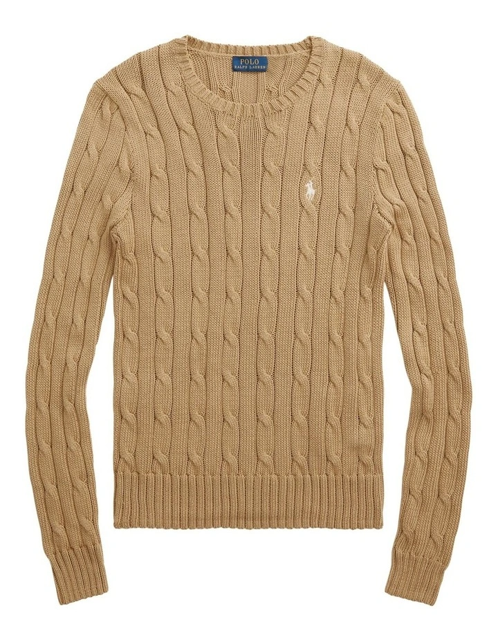 Buy 𧨠Polo Ralph Lauren Cable Knit Cotton Sweater In Brown π 4 Buy 𧨠Polo Ralph Lauren Cable Knit Cotton Sweater In Brown π - Image 4