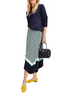 Outlet 💯 Tommy Hilfiger Regular Graphic Crew Neck Sweatshirt In Desert Sky 🥰