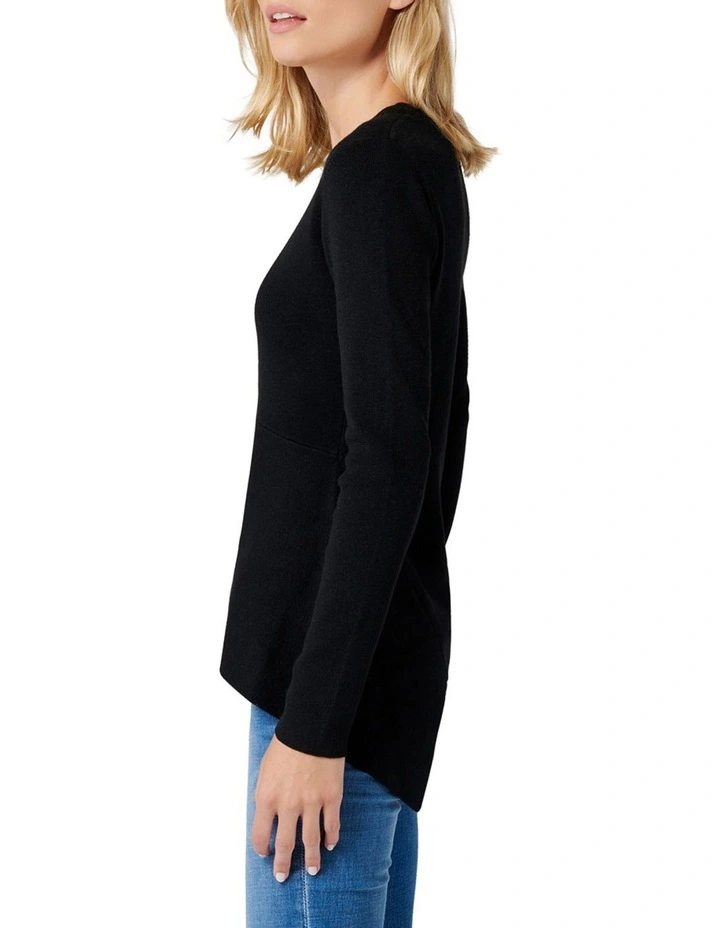 Hot Sale π Forever New Amelia Hanky Hem Knit Jumper Black β 2 Hot Sale π Forever New Amelia Hanky Hem Knit Jumper Black β - Image 2