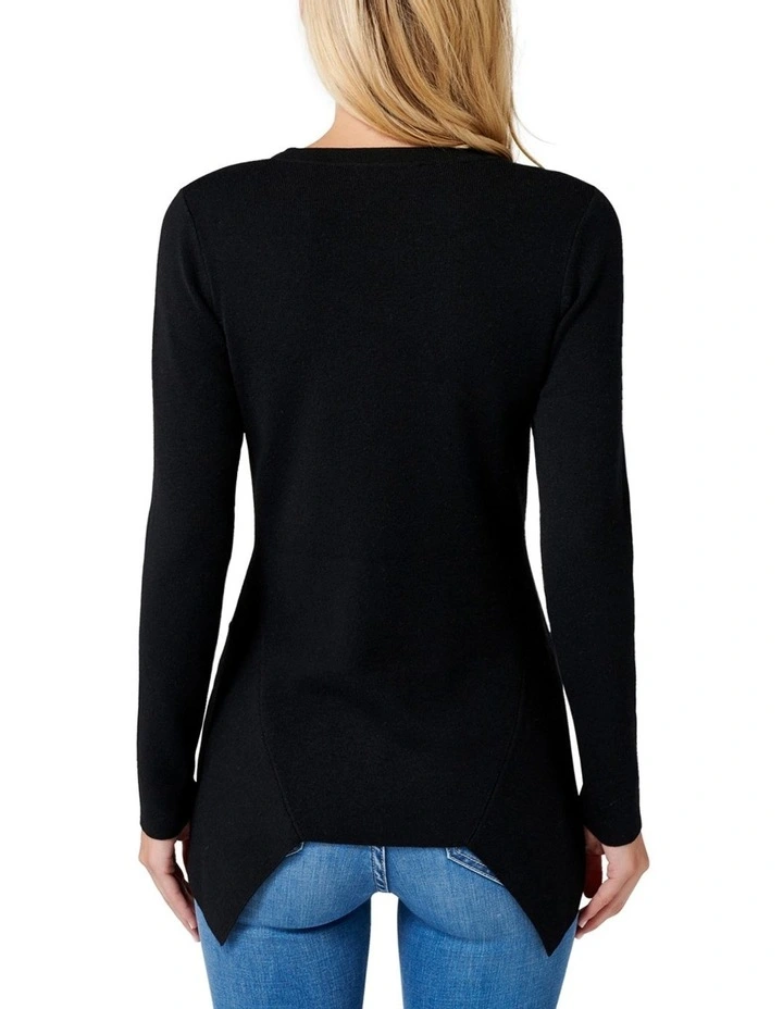 Hot Sale π Forever New Amelia Hanky Hem Knit Jumper Black β 3 Hot Sale π Forever New Amelia Hanky Hem Knit Jumper Black β - Image 3