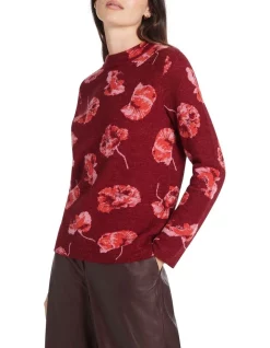 Deals π David Lawrence Sierra Knit Sweater Burgundy π