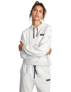 New π RVCA VA Essential Hoodie In Snow Marle π