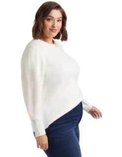 Discount ⭐ Forever New Issy Curve Knit Jumper Porcelain 🌟 -Jumpsuits Store unnamed file 1605