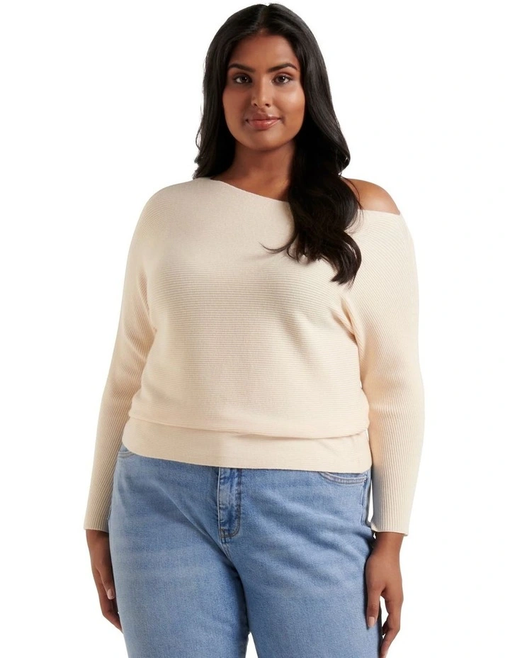 Best Sale π₯° Forever New Curve Ali Curve Tipped Shoulder Knit Top Almond Milk π 1 Best Sale π₯° Forever New Curve Ali Curve Tipped Shoulder Knit Top Almond Milk π