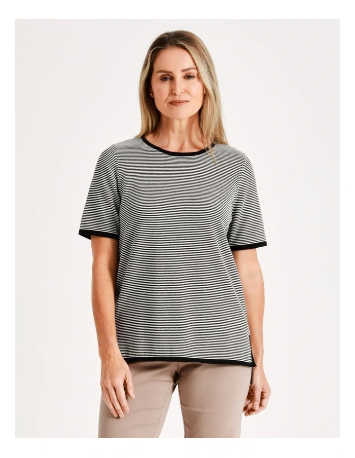 Wholesale ❤️ Regatta Short Sleeve Stripe Jumper In Black/Ivory ✔️ 3 Wholesale ❤️ Regatta Short Sleeve Stripe Jumper In Black/Ivory ✔️ - Image 3