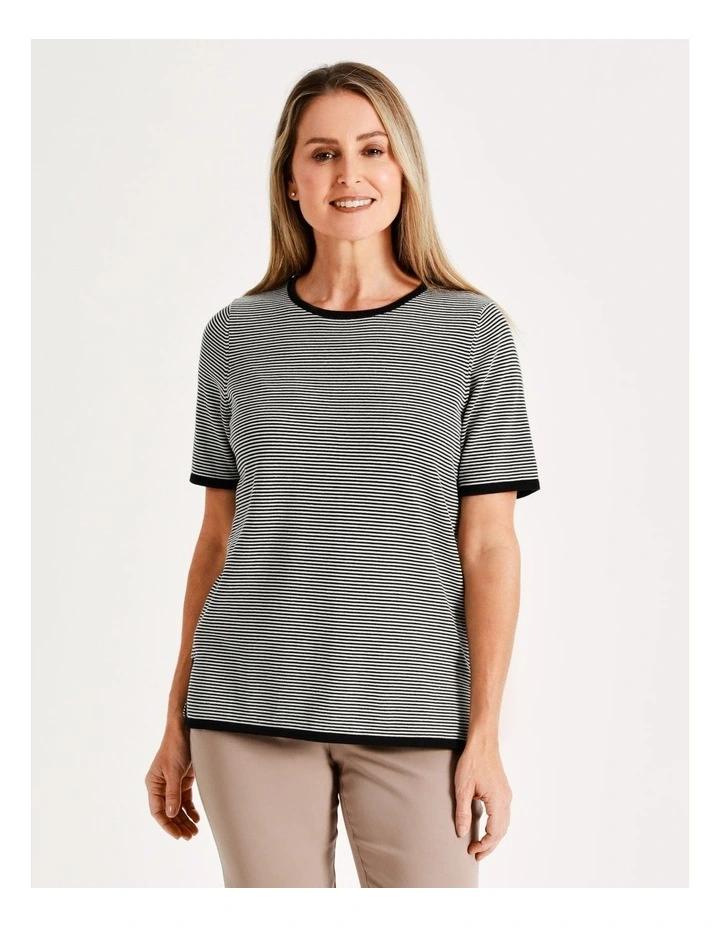 Wholesale ❤️ Regatta Short Sleeve Stripe Jumper In Black/Ivory ✔️ 6 Wholesale ❤️ Regatta Short Sleeve Stripe Jumper In Black/Ivory ✔️ - Image 6