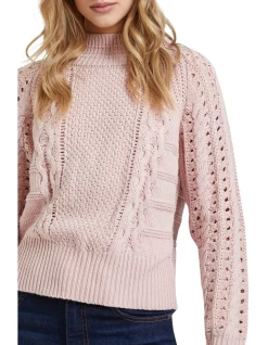 Buy 😉 Oxford Jane Cable Knit In Pink 👏 -Jumpsuits Store unnamed file 1741