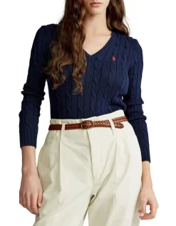 New π₯ Polo Ralph Lauren Cable-Knit V-Neck Sweater π₯