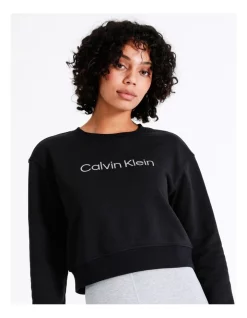 Best Pirce ✨ Calvin Klein Relaxed Logo Sweatshirt In Black 💯 -Jumpsuits Store unnamed file 176