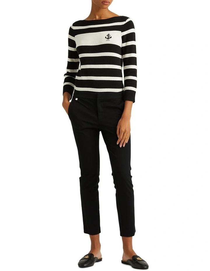 Cheap π Lauren Ralph Lauren Striped Cotton Boatneck Sweater In Black π€© 3 Cheap π Lauren Ralph Lauren Striped Cotton Boatneck Sweater In Black π€© - Image 3