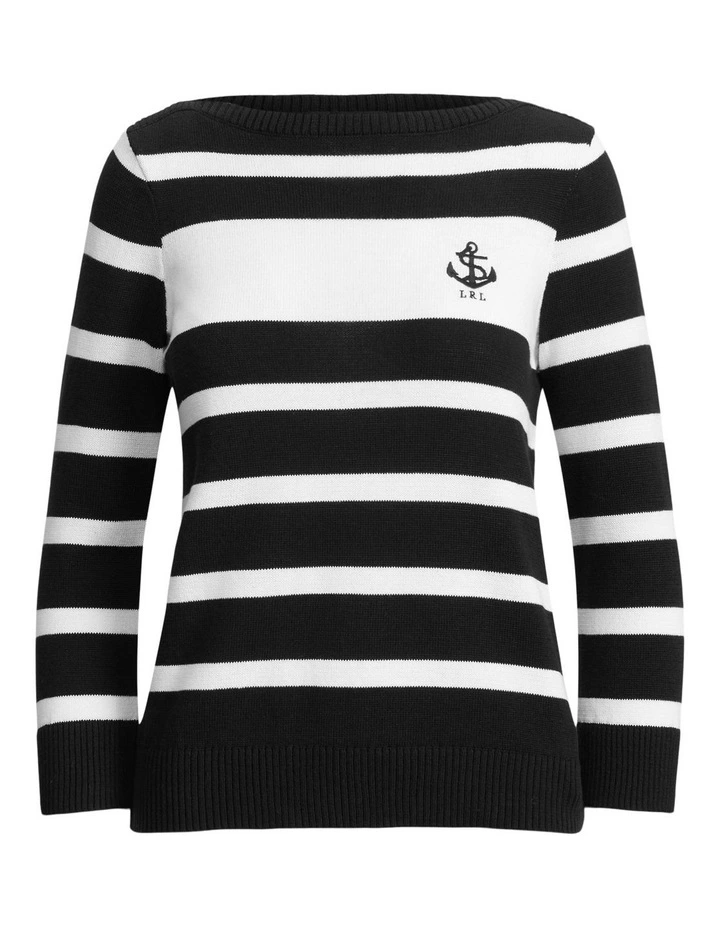 Cheap π Lauren Ralph Lauren Striped Cotton Boatneck Sweater In Black π€© 4 Cheap π Lauren Ralph Lauren Striped Cotton Boatneck Sweater In Black π€© - Image 4