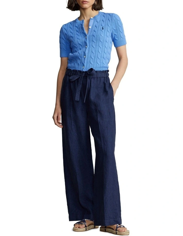 Brand new ⌛ Polo Ralph Lauren Cable-Knit Elbow-Sleeve Cotton Cardigan In Blue ⭐ 3 Brand new ⌛ Polo Ralph Lauren Cable-Knit Elbow-Sleeve Cotton Cardigan In Blue ⭐ - Image 3