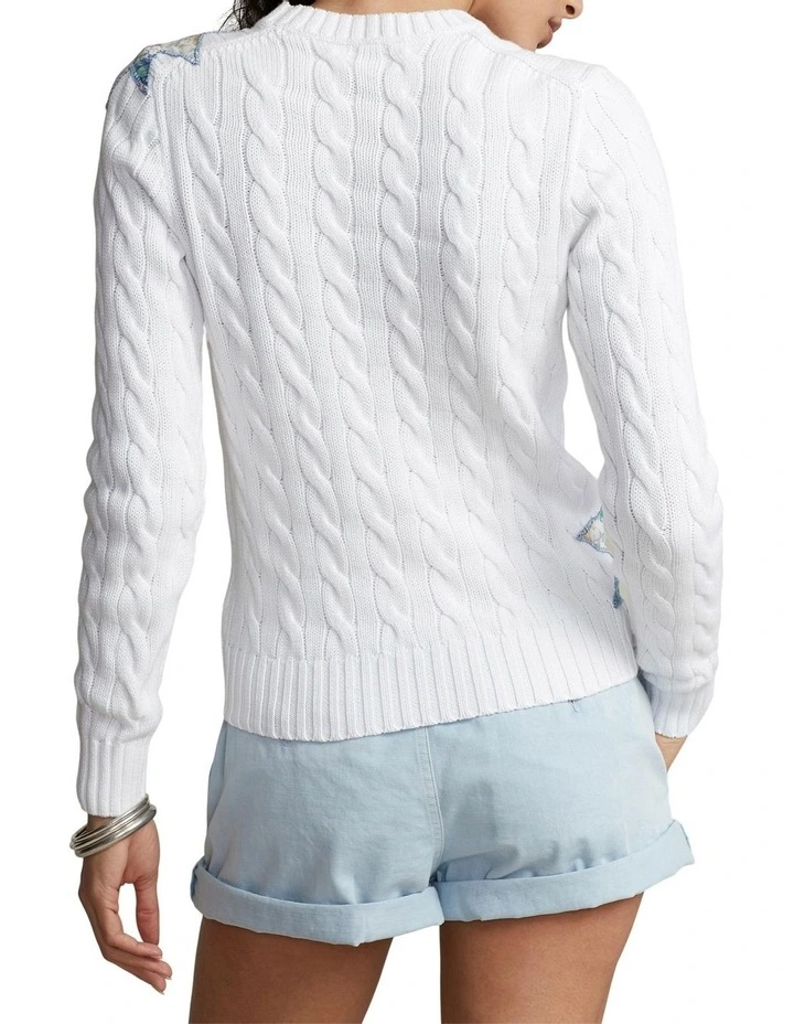 Cheapest 𧨠Polo Ralph Lauren Quilted-Motif Cable-Knit Cotton Sweater In White β 2 Cheapest 𧨠Polo Ralph Lauren Quilted-Motif Cable-Knit Cotton Sweater In White β - Image 2