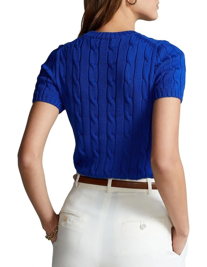 Cheapest π Polo Ralph Lauren Cable-Knit Short-Sleeve Sweater In Blue π 2 Cheapest π Polo Ralph Lauren Cable-Knit Short-Sleeve Sweater In Blue π - Image 2