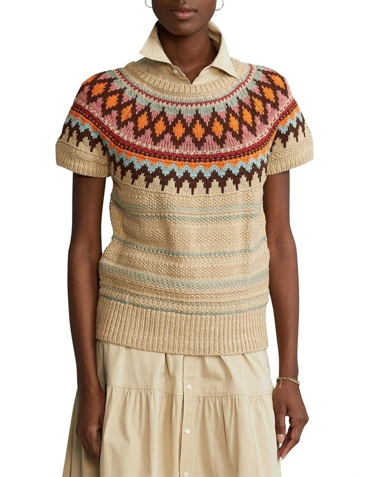 Best reviews of π Polo Ralph Lauren Jacquard Short-Sleeve Sweater In Beige β 1 Best reviews of π Polo Ralph Lauren Jacquard Short-Sleeve Sweater In Beige β