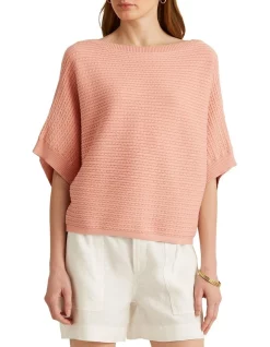 Flash Sale π Lauren Ralph Lauren Cable-Knit Cotton-Blend Sweater In Pink β€οΈ