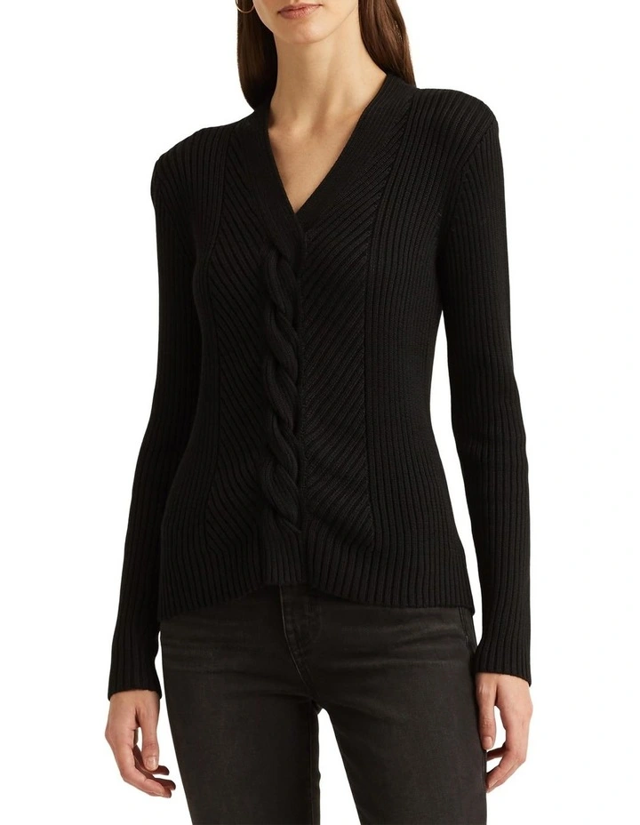 Brand new π Lauren Ralph Lauren Cable Cotton-Blend Sweater In Black π€© 1 Brand new π Lauren Ralph Lauren Cable Cotton-Blend Sweater In Black π€©