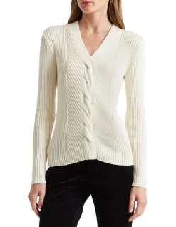 Outlet β Lauren Ralph Lauren Cable Cotton-Blend Sweater In Cream π