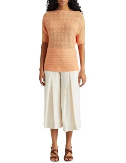 Coupon 😉 Lauren Ralph Lauren Cable-Knit Linen Sweater 😍 -Jumpsuits Store unnamed file 1846