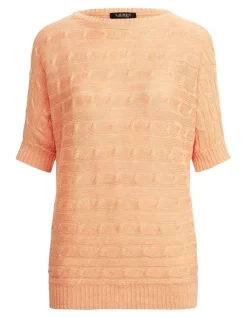 Coupon 😉 Lauren Ralph Lauren Cable-Knit Linen Sweater 😍 -Jumpsuits Store unnamed file 1847