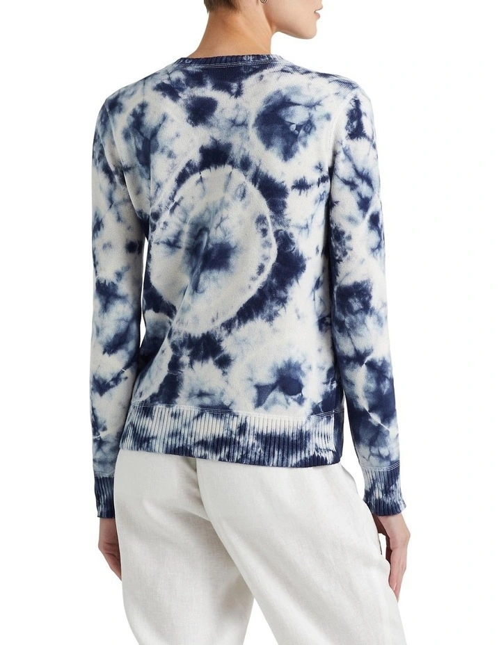 Cheap π Lauren Ralph Lauren Tie-Dye Combed Cotton Sweater In Blue/White β 2 Cheap π Lauren Ralph Lauren Tie-Dye Combed Cotton Sweater In Blue/White β - Image 2