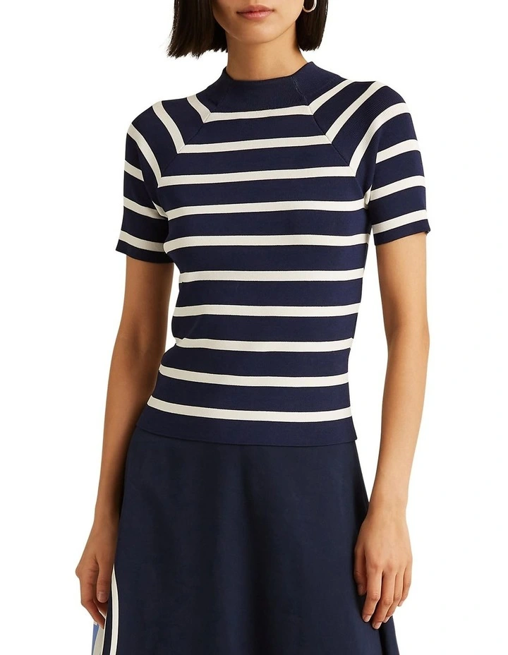 Coupon π― Lauren Ralph Lauren Striped Short Sleeve Sweater In Navy Blue π― 1 Coupon π― Lauren Ralph Lauren Striped Short Sleeve Sweater In Navy Blue π―