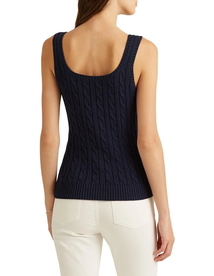 Best Pirce β Lauren Ralph Lauren Cable-Knit Sleeveless Sweater In Navy π 2 Best Pirce β Lauren Ralph Lauren Cable-Knit Sleeveless Sweater In Navy π - Image 2