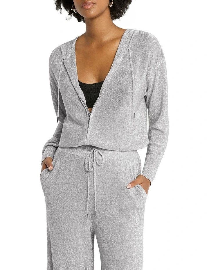 Wholesale ❤️ Sass & Bide Bewitched Metallic Hoodie In Silver ⭐ 1 Wholesale ❤️ Sass & Bide Bewitched Metallic Hoodie In Silver ⭐