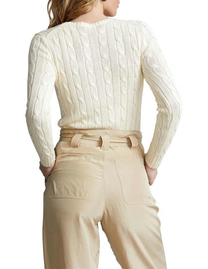 Promo π― Polo Ralph Lauren Beaded Big Pony Cable-Knit Sweater In White π 2 Promo π― Polo Ralph Lauren Beaded Big Pony Cable-Knit Sweater In White π - Image 2