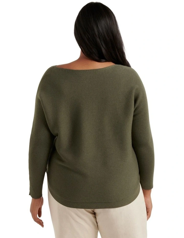 Discount ❤️ Forever New Curve Abbie Curve Essential Knit Top Forest Green ⌛ 2 Discount ❤️ Forever New Curve Abbie Curve Essential Knit Top Forest Green ⌛ - Image 2