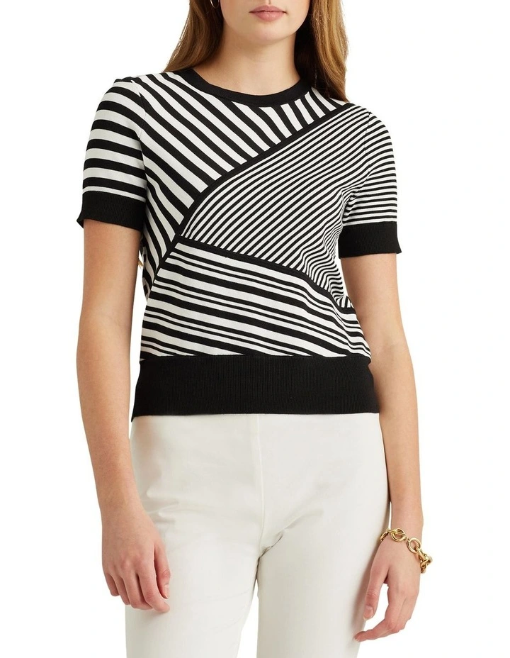 Deals π Lauren Ralph Lauren Striped Patchwork Short-Sleeve Sweater π 1 Deals π Lauren Ralph Lauren Striped Patchwork Short-Sleeve Sweater π