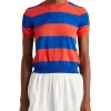 Best Sale 👍 Lauren Ralph Lauren Striped Short-Sleeve Sweater 👍