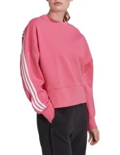 Deals ✨ Adidas Sportswear Future Icons 3-Stripes Sweatshirt In Pulse Magenta 😉 -Jumpsuits Store unnamed file 196