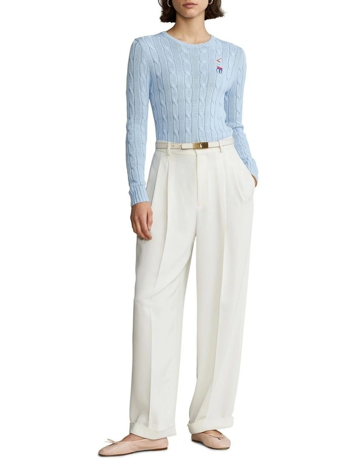 Budget 𧨠Polo Ralph Lauren Ombre Big Pony Cable-Knit Sweater In Blue π 3 Budget 𧨠Polo Ralph Lauren Ombre Big Pony Cable-Knit Sweater In Blue π - Image 3