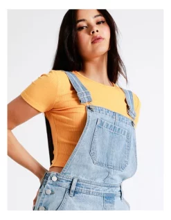 Best Sale 🛒 Miss Shop Recycled Blend Denim Dungaree In Stone Blue 😀 -Jumpsuits Store unnamed file 2005