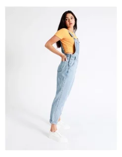 Best Sale 🛒 Miss Shop Recycled Blend Denim Dungaree In Stone Blue 😀 -Jumpsuits Store unnamed file 2007