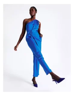 Buy 🎉 Wayne Cooper One Shoulder Satin Twist Jumpsuit In Cobalt ⭐ -Jumpsuits Store unnamed file 2011