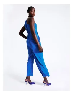 Buy 🎉 Wayne Cooper One Shoulder Satin Twist Jumpsuit In Cobalt ⭐ -Jumpsuits Store unnamed file 2012