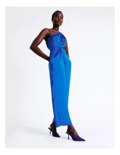 Buy 🎉 Wayne Cooper One Shoulder Satin Twist Jumpsuit In Cobalt ⭐ -Jumpsuits Store unnamed file 2015