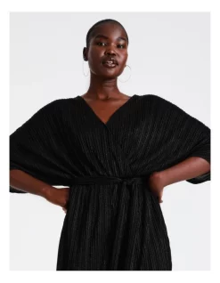 Discount 👏 Wayne Cooper Short Sleeve Metallic Knit Jumpsuit In Black ❤️ -Jumpsuits Store unnamed file 2032