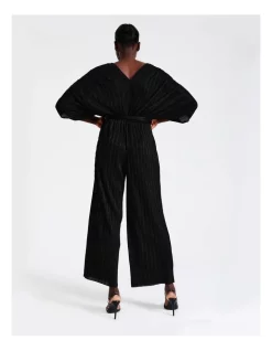 Discount 👏 Wayne Cooper Short Sleeve Metallic Knit Jumpsuit In Black ❤️ -Jumpsuits Store unnamed file 2036