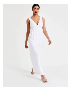 Wholesale 😍 Collection Wide Leg V-Neck Recycled Blend Jumpsuit In White 🧨 -Jumpsuits Store unnamed file 2041